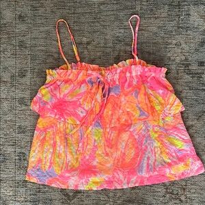 Lilly Pulitzer Pink and Orange Patterned Top
